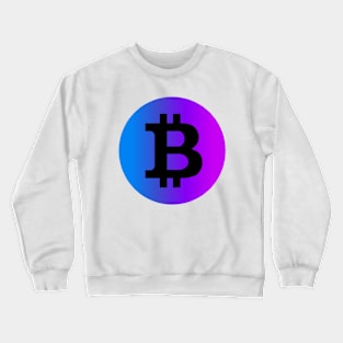 Astral Bitcoin - Black on White Crewneck Sweatshirt